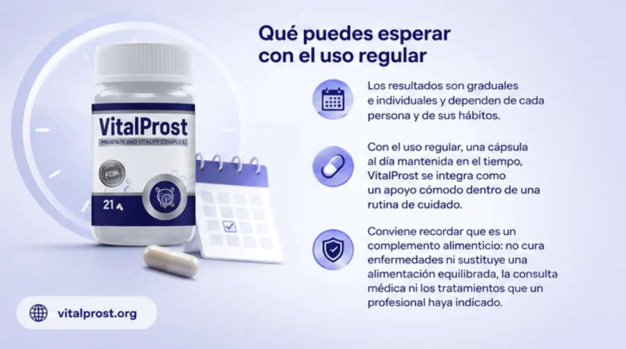 VitalProst — resultados graduales con el uso regular